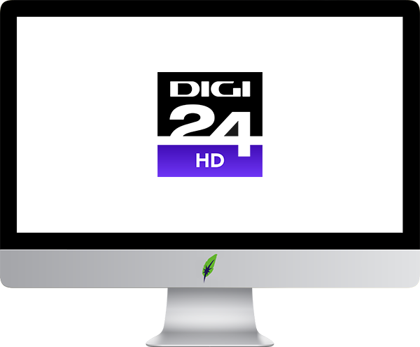 Computerscherm met logo Roemeenstalig online newsportal - Digi24.ro - in kleur op transparante achtergrond - 600 * 496 pixels